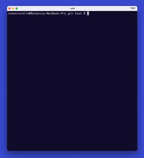git add and commit command demonstration
