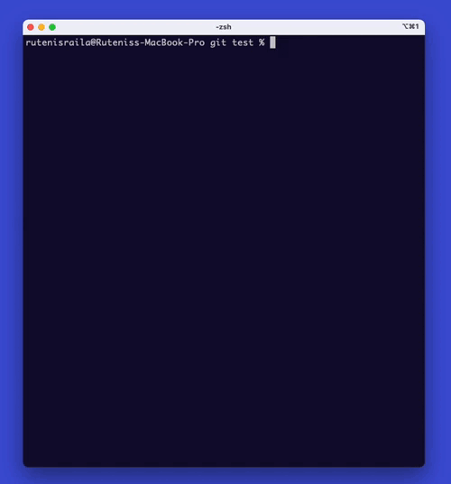 git init command demonstration