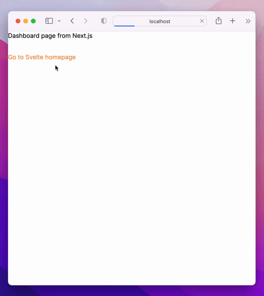 Next.js and Svelte Kit apps running under the same domain